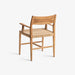 תמונה מזווית מספר 5 של המוצר CATANZARO | כיסא מעוצב מעץ בשילוב ראטן בגוון טבעי בהיר ומשענות יד