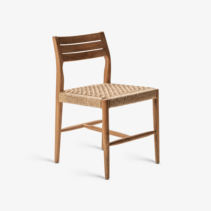 Cintia | כיסא מעוצב מעץ בשילוב ראטן בגוון טבעי בהיר
