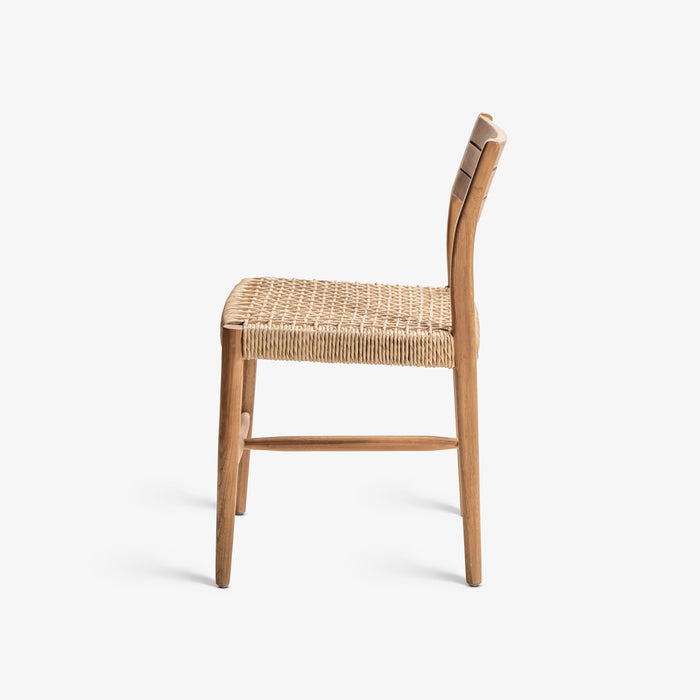 Cintia | כיסא מעוצב מעץ בשילוב ראטן בגוון טבעי בהיר