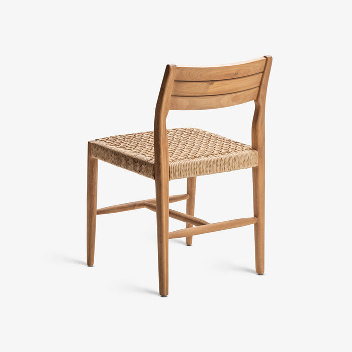 CINTIA | כיסא מעוצב מעץ בשילוב ראטן בגוון טבעי בהיר