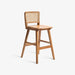 תמונה מזווית מספר 1 של המוצר Forli | כיסא בר מעוצב מעץ טיק בשילוב ראטן
