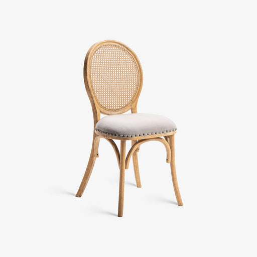 מעבר לעמוד מוצר Rosh | כיסא מעץ טיק בשילוב ראטן בגוון בהיר