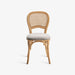 תמונה מזווית מספר 2 של המוצר BAKAI | כיסא כפרי מעץ טיק מלא בשילוב ראטן בגוון בהיר