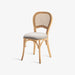 תמונה מזווית מספר 3 של המוצר BAKAI | כיסא כפרי מעץ טיק מלא בשילוב ראטן בגוון בהיר