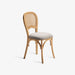 תמונה מזווית מספר 1 של המוצר BAKAI | כיסא כפרי מעץ טיק מלא בשילוב ראטן בגוון בהיר