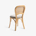 תמונה מזווית מספר 4 של המוצר BAKAI | כיסא כפרי מעץ טיק מלא בשילוב ראטן בגוון בהיר