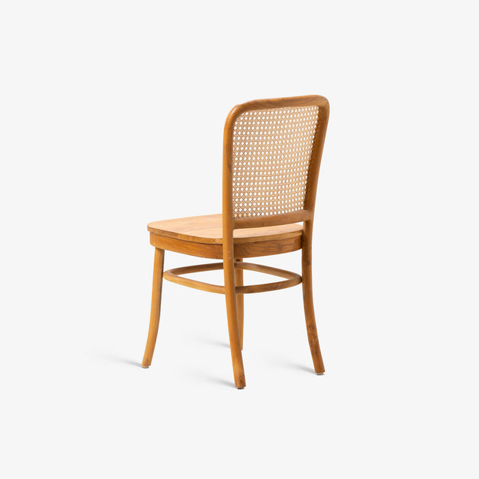 KAMLESH | כיסא בוהו שיק בשילוב ראטן קלוע בגוון טבעי