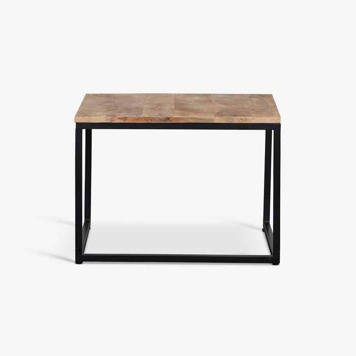 LUKER | שולחן צד קטן ומושלם עשוי עץ מנגו בשילוב מתכת