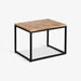 תמונה מזווית מספר 1 של המוצר LUKER | שולחן צד קטן ומושלם עשוי עץ מנגו בשילוב מתכת