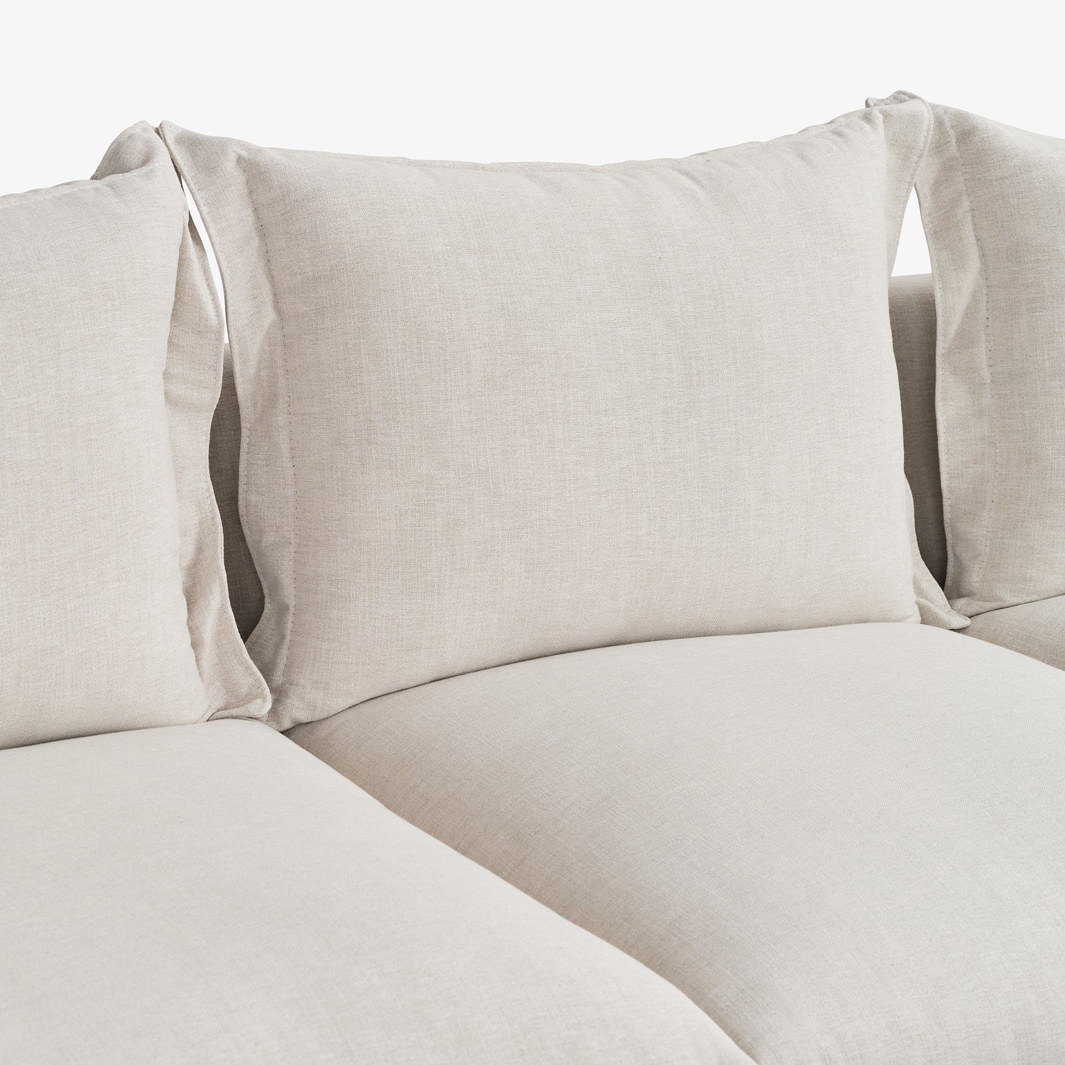 DALASIM | ספה מודרנית מרופדת בבד פשתן רך, וברוחב 260 ס"מ