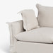 תמונה מזווית מספר 4 של המוצר DALAS | כורסא מפנקת מרופדת בבד פשתן רך ובעיצוב מודרני