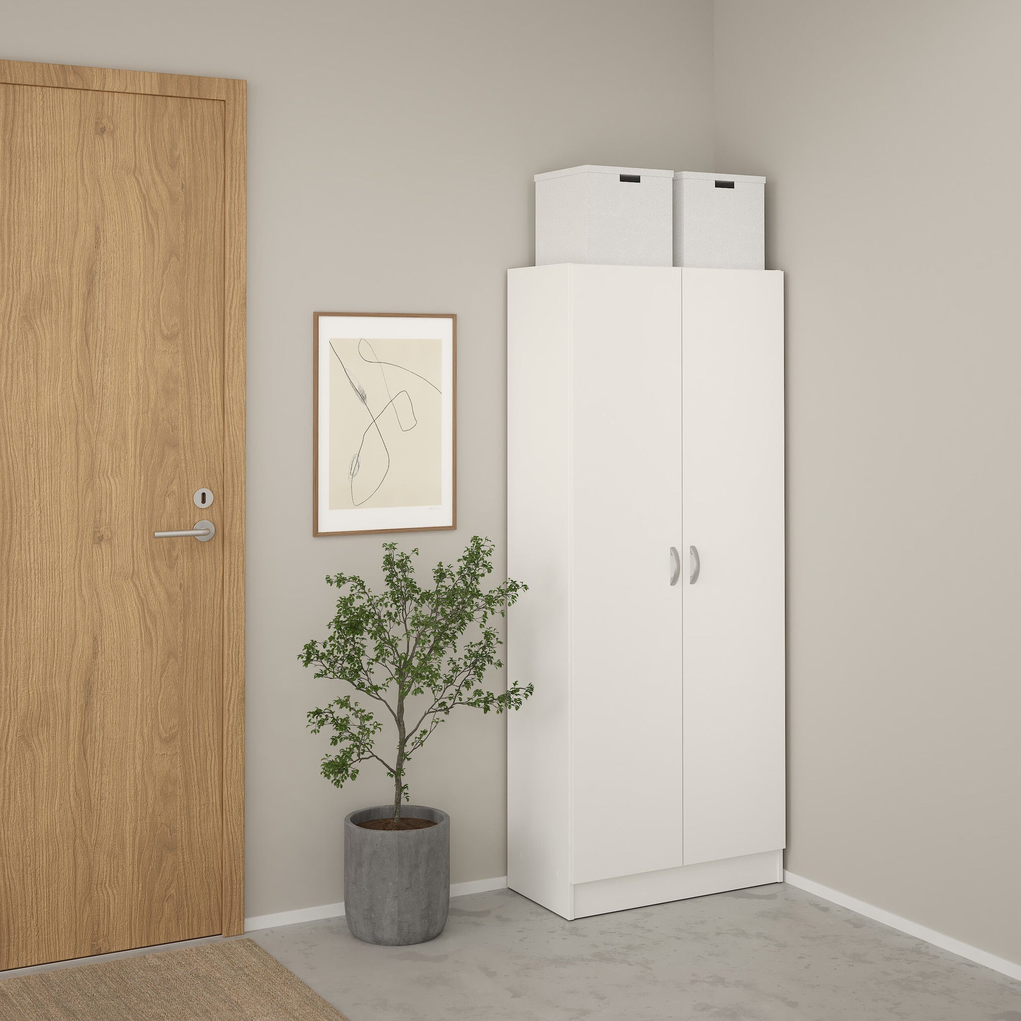 PALSOL | ארון נעליים עם 2 דלתות בחיפוי מלמין
