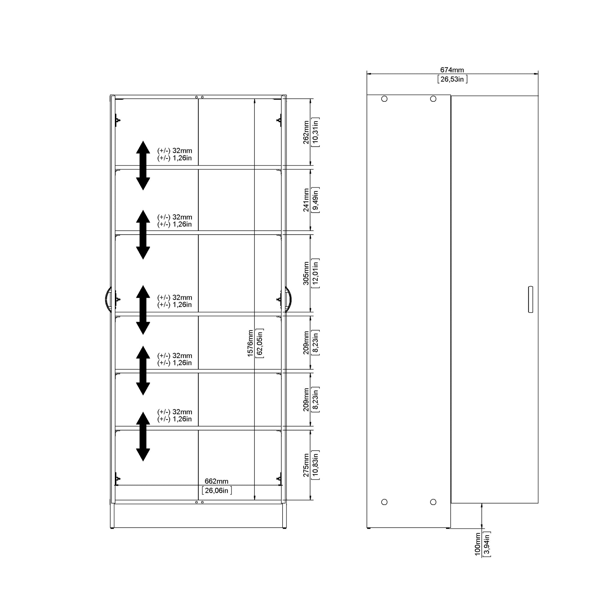 PALSOL | ארון נעליים עם 2 דלתות בחיפוי מלמין