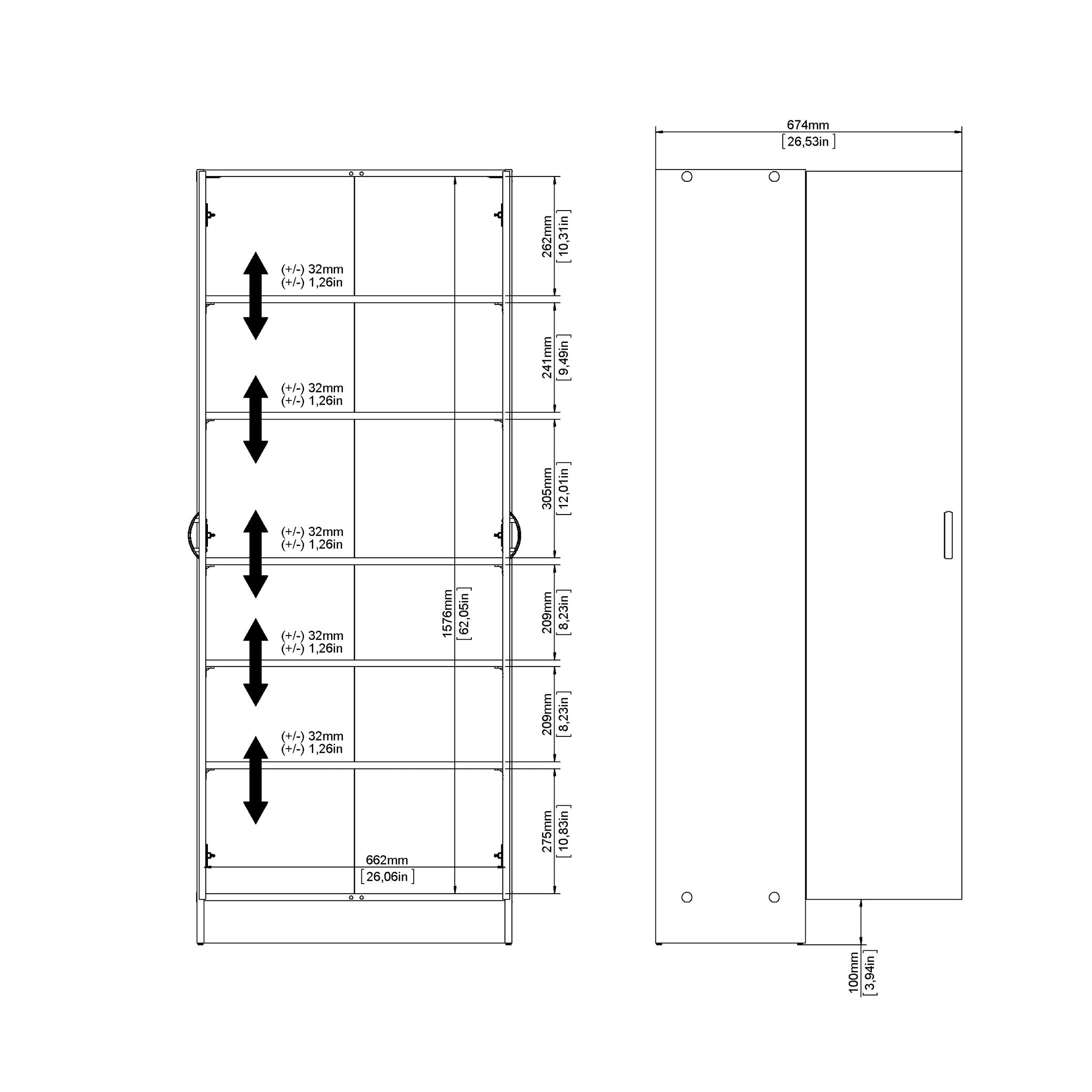 PALSOL | ארון נעליים עם 2 דלתות בחיפוי מלמין