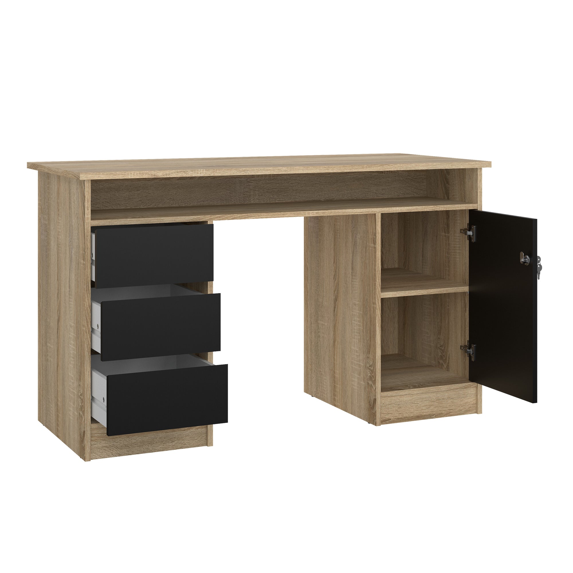 COASTA | שולחן עבודה עם 3 מגירות ודלת, 126 ס"מ - KUALA