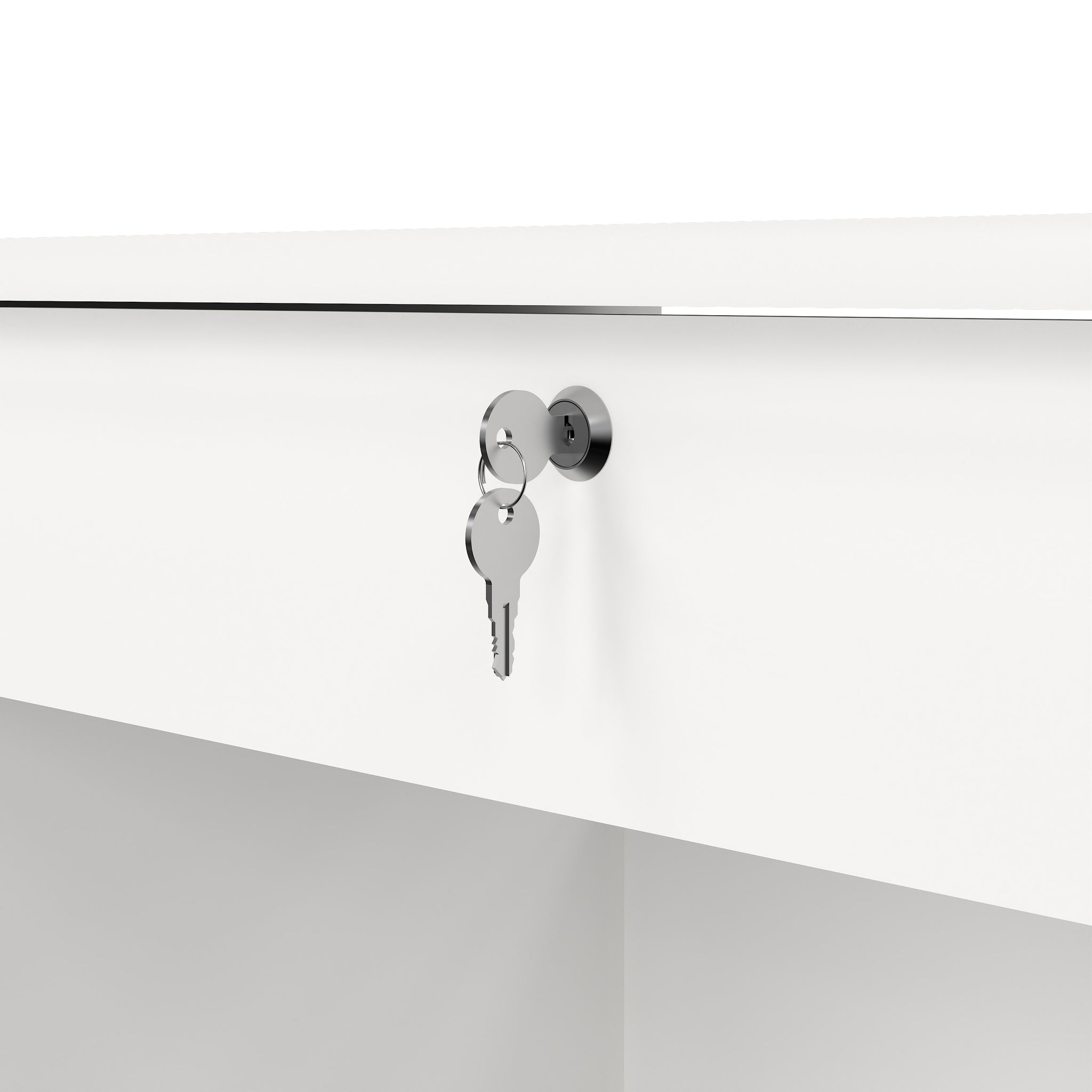 EYDA | שולחן עבודה ממלמין עם מגירות ומדף פתוח, 110 ס"מ