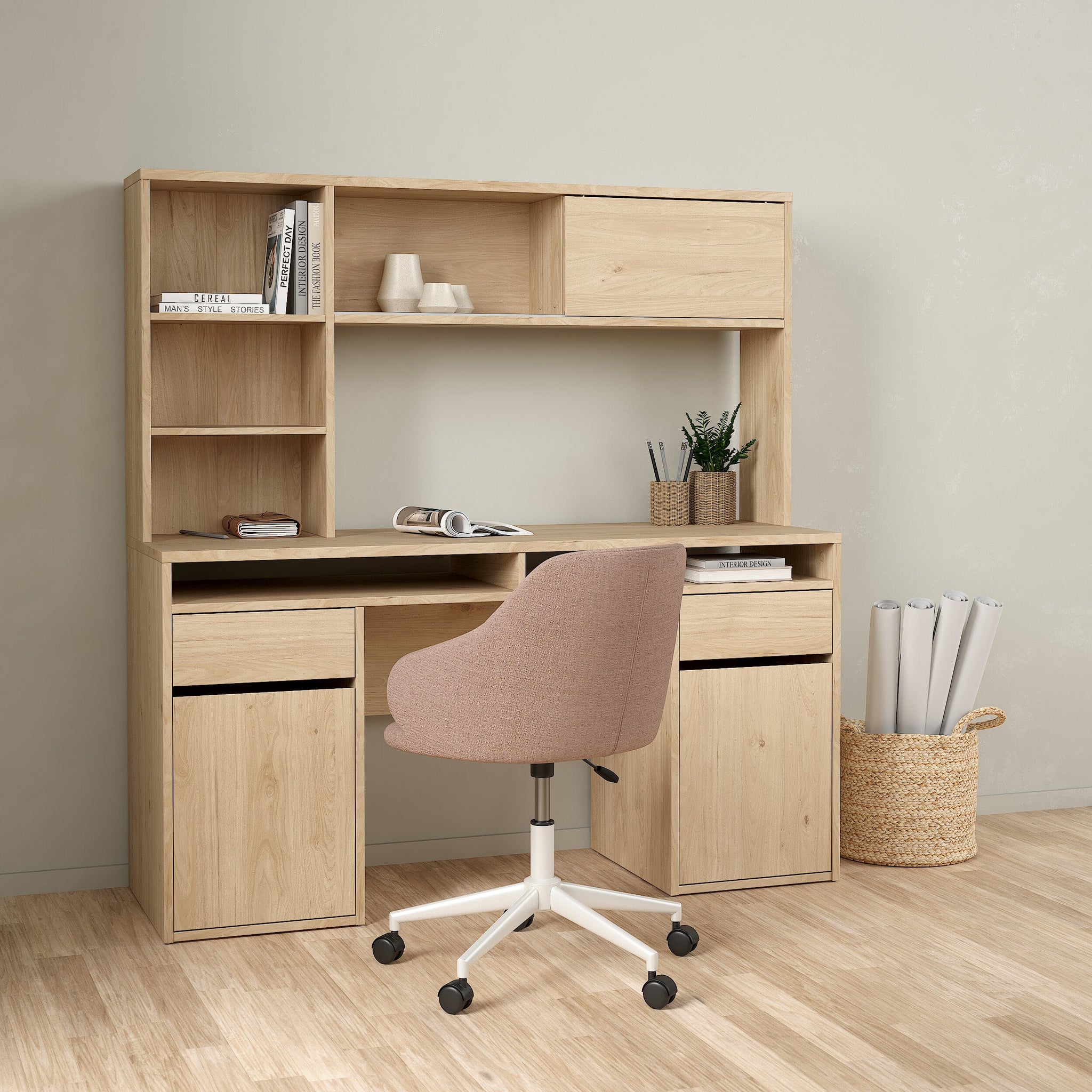 DROP | שולחן עבודה עם 2 מגירות ו-2 דלתות, 149 ס"מ - KUALA