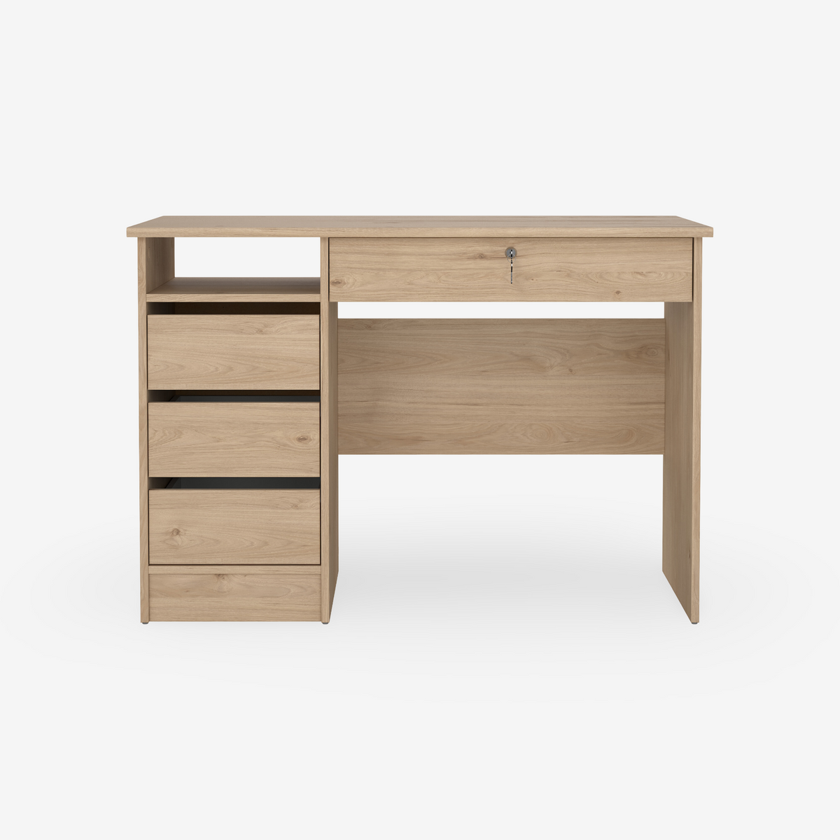 EYDA | שולחן עבודה עם מגירות ומדף פתוח, 110 ס"מ