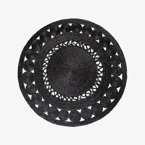 מעבר לעמוד מוצר DROWN | שטיח קש שחור עגול