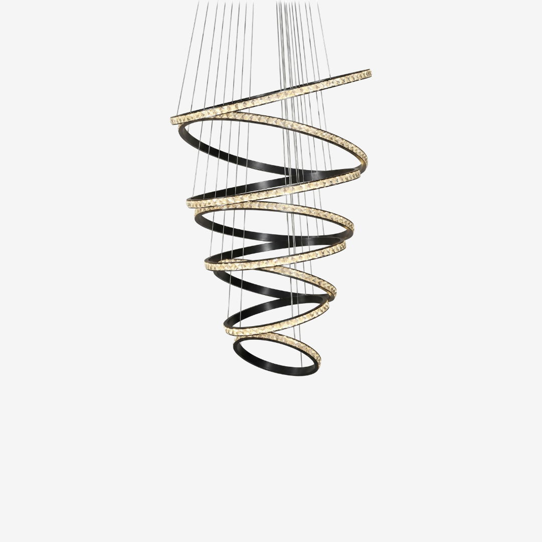 PERO | מנורת תלייה מסולסלת בגוון שחור - KUALA