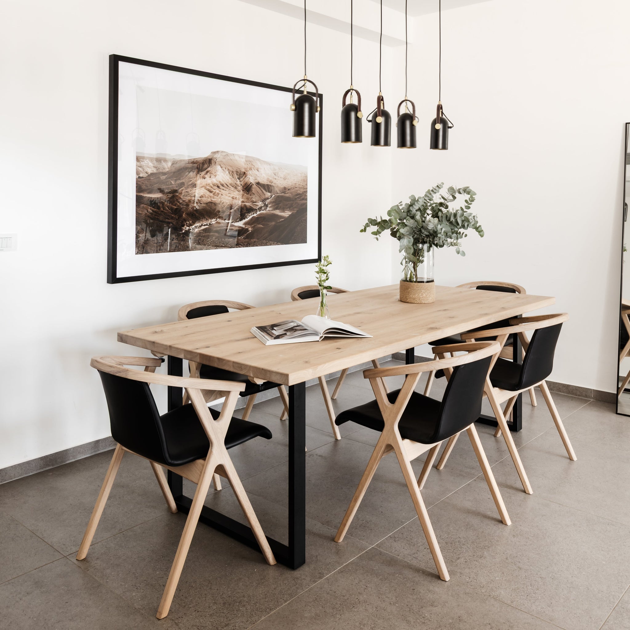 KALINO | שולחן אוכל מלבני 220/100 ס"מ, עד 8 סועדים