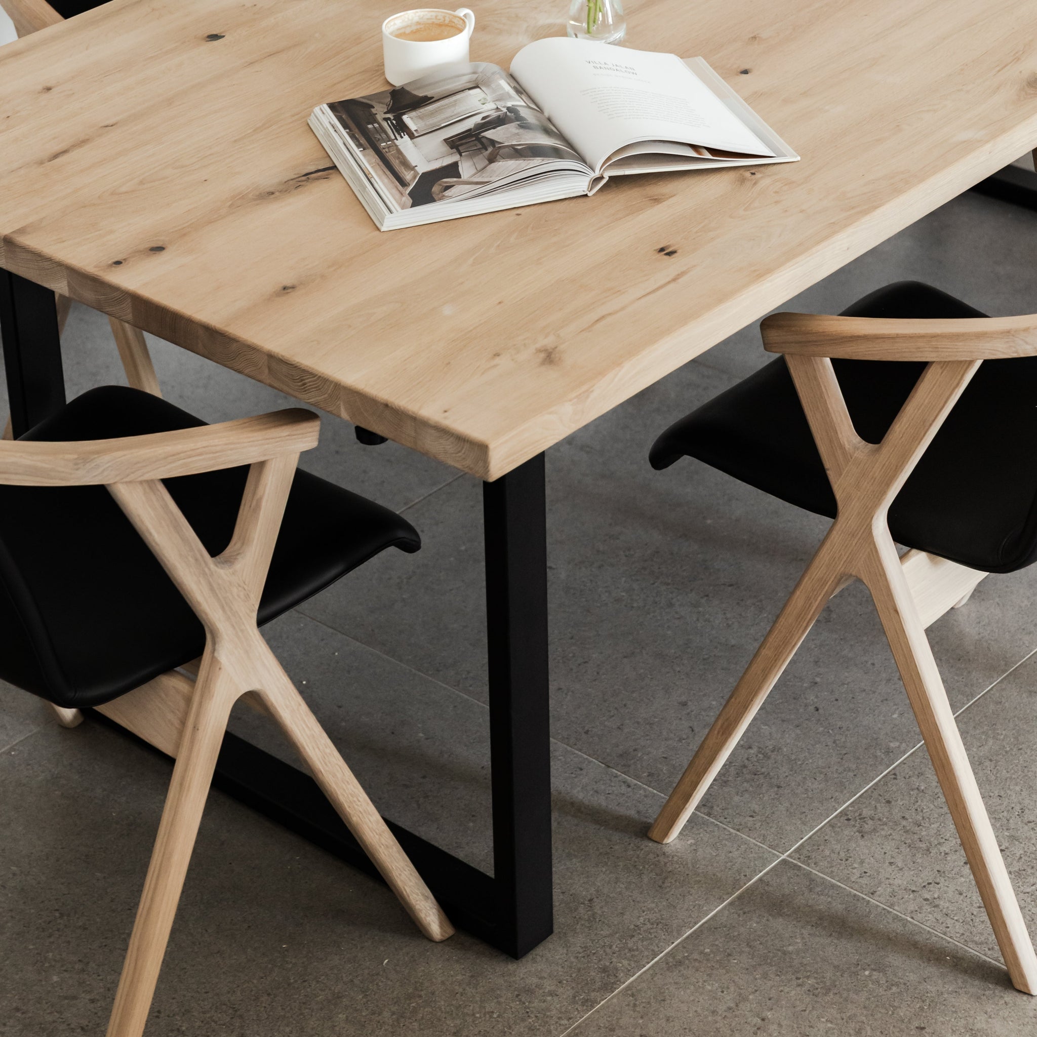 KALINO | שולחן אוכל מלבני 220/100 ס"מ, עד 8 סועדים