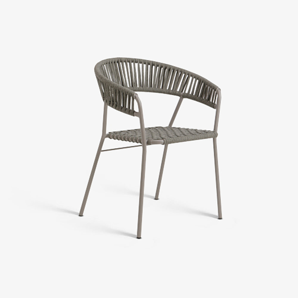 PIETRO | כיסא מעוגל לגינה בשילוב חבלים