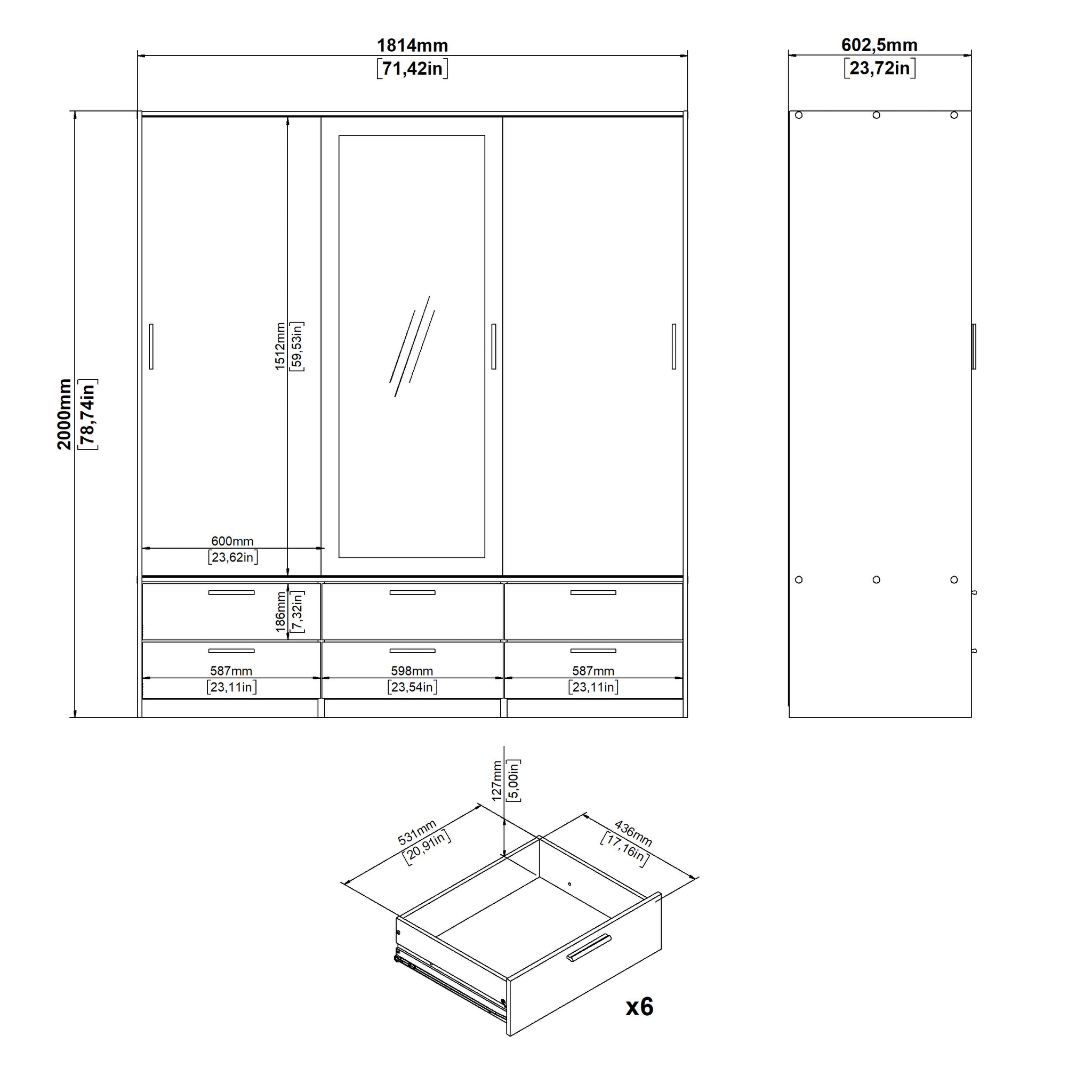 MJOL | ארון דלתות הזזה בחיפוי מלמין - KUALA