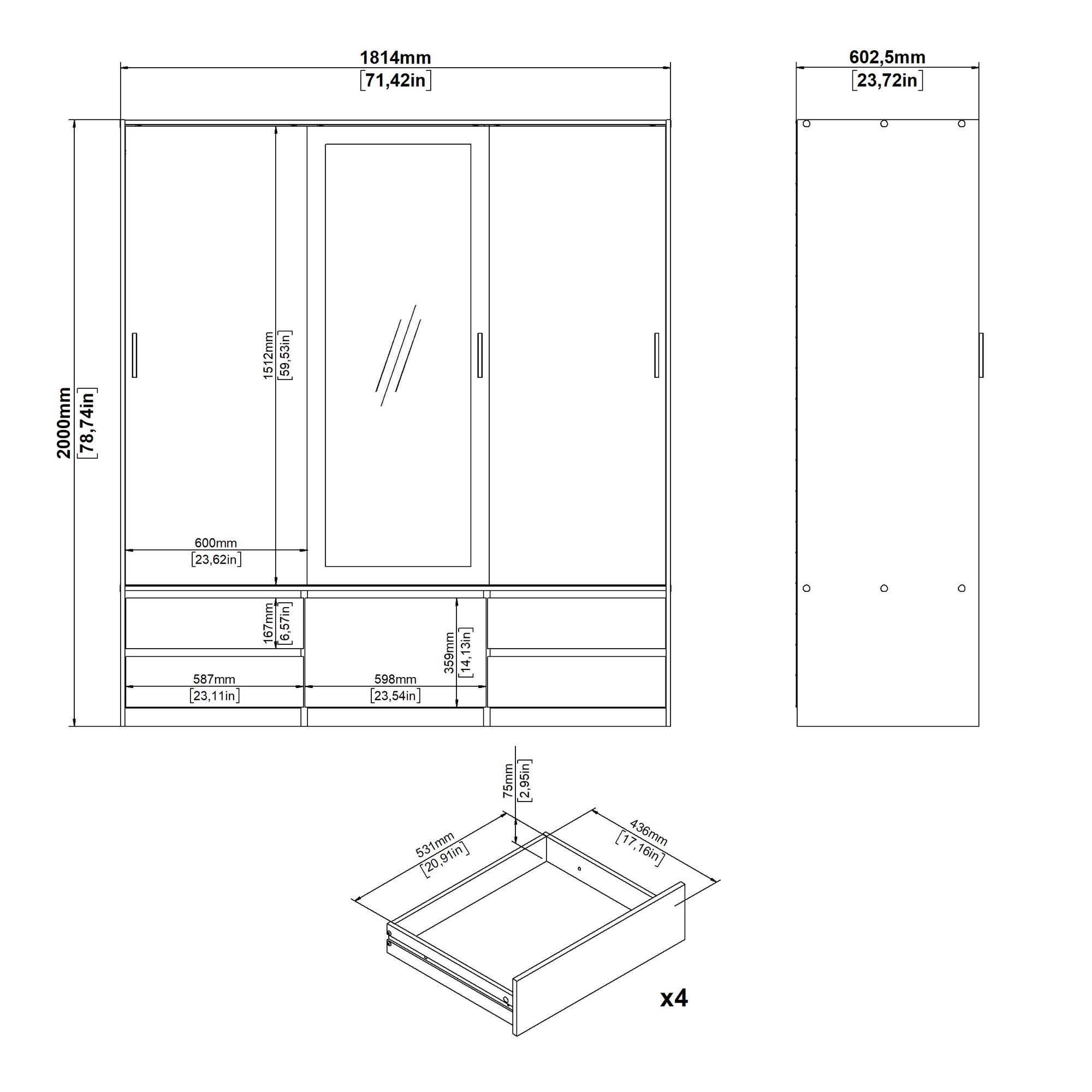 HAUKI | ארון דלתות הזזה בחיפוי מלמין - KUALA