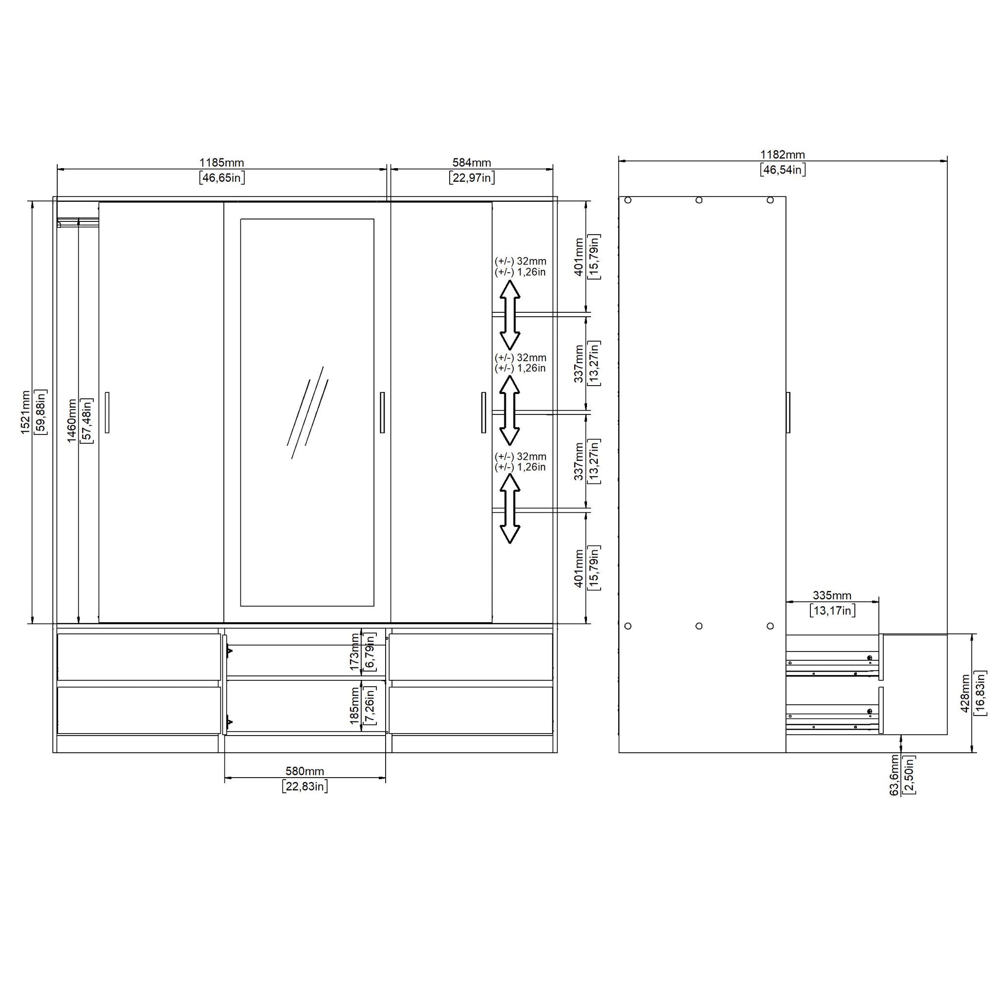 HAUKI | ארון דלתות הזזה בחיפוי מלמין - KUALA
