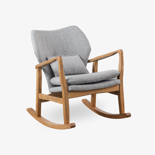 מעבר לעמוד מוצר Trieste | כיסא נדנדה עשוי עץ מלא בשילוב ריפוד