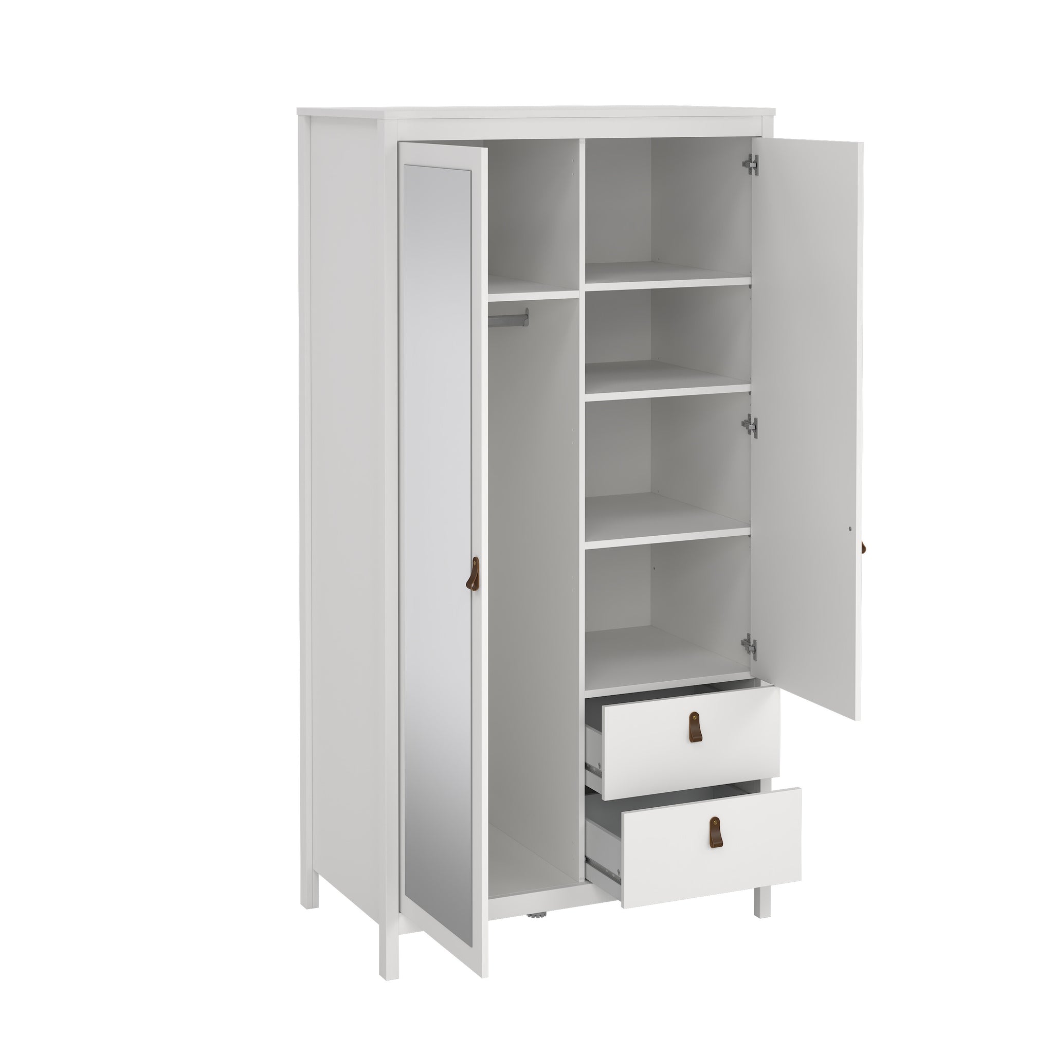 TRASY | ארון פתיחה 2 דלתות ו-2 מגירות, בחיפוי מלמין