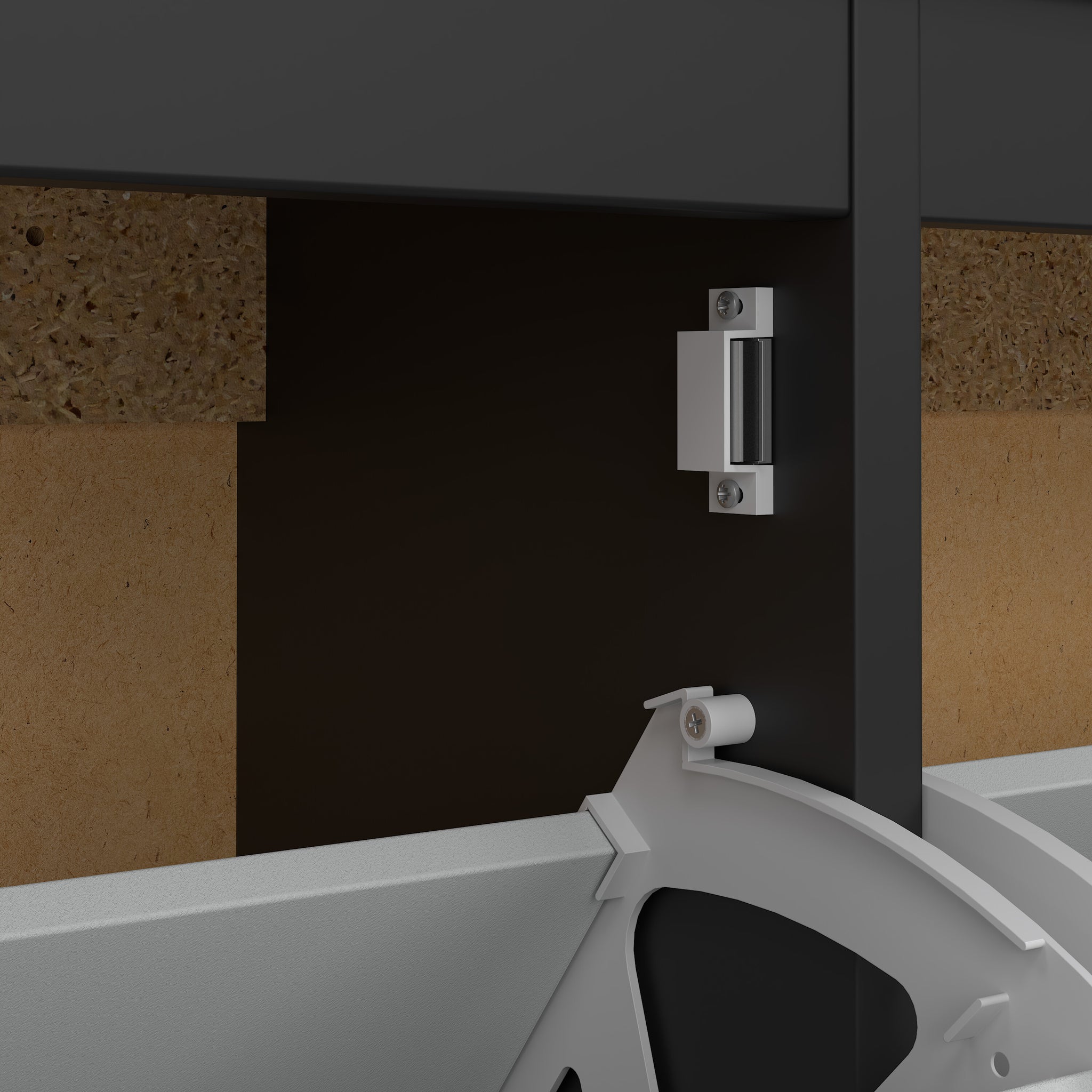 LEIFTI | ארון נעליים ממלמין, עם מדפים כפולים