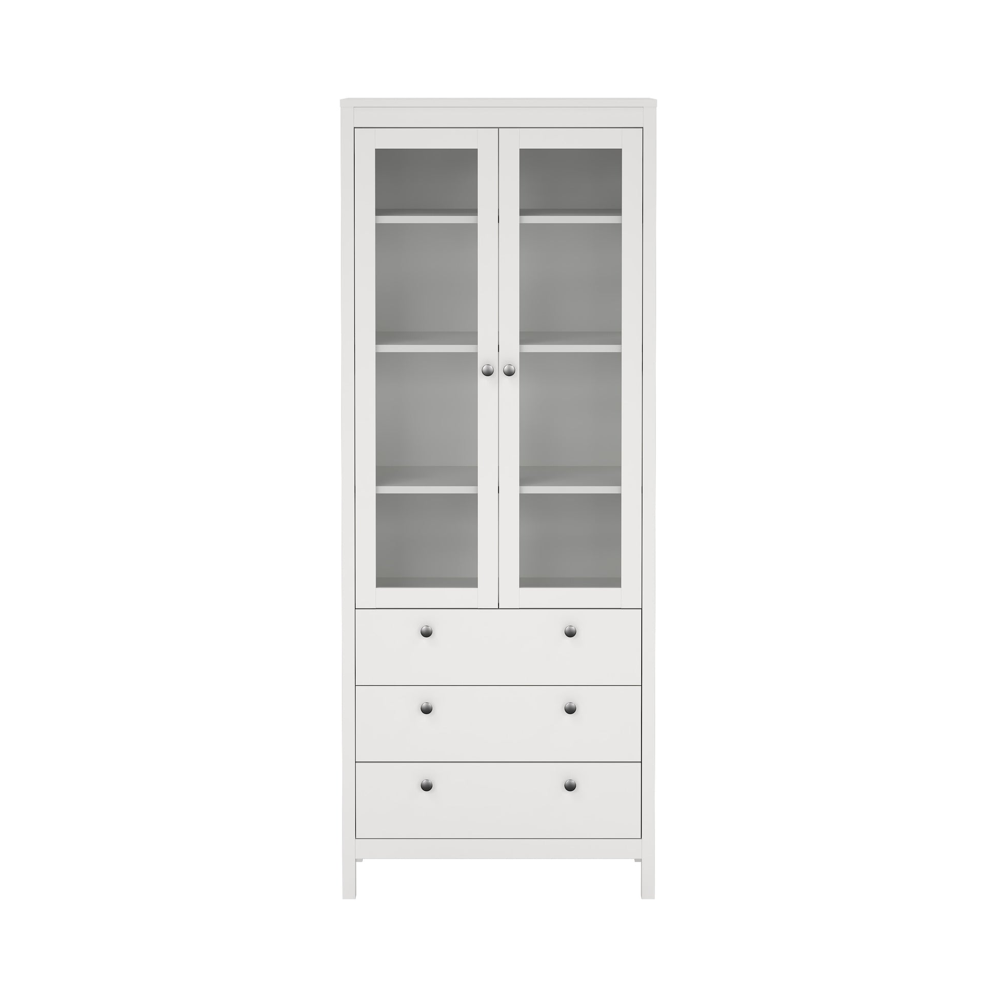 ROARO | ספריה מעץ וזכוכית, עם 3 מגירות ו-2 דלתות - KUALA