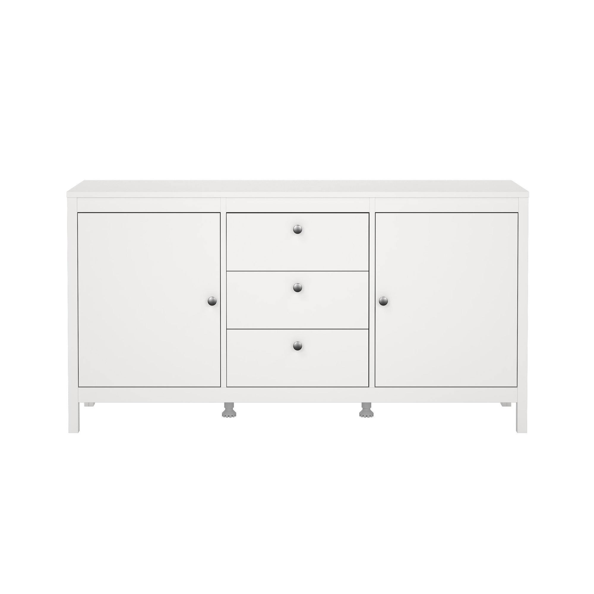 TORVER | שידת אחסון ממלמין, עם 3 מגירות ומדפים סגורים