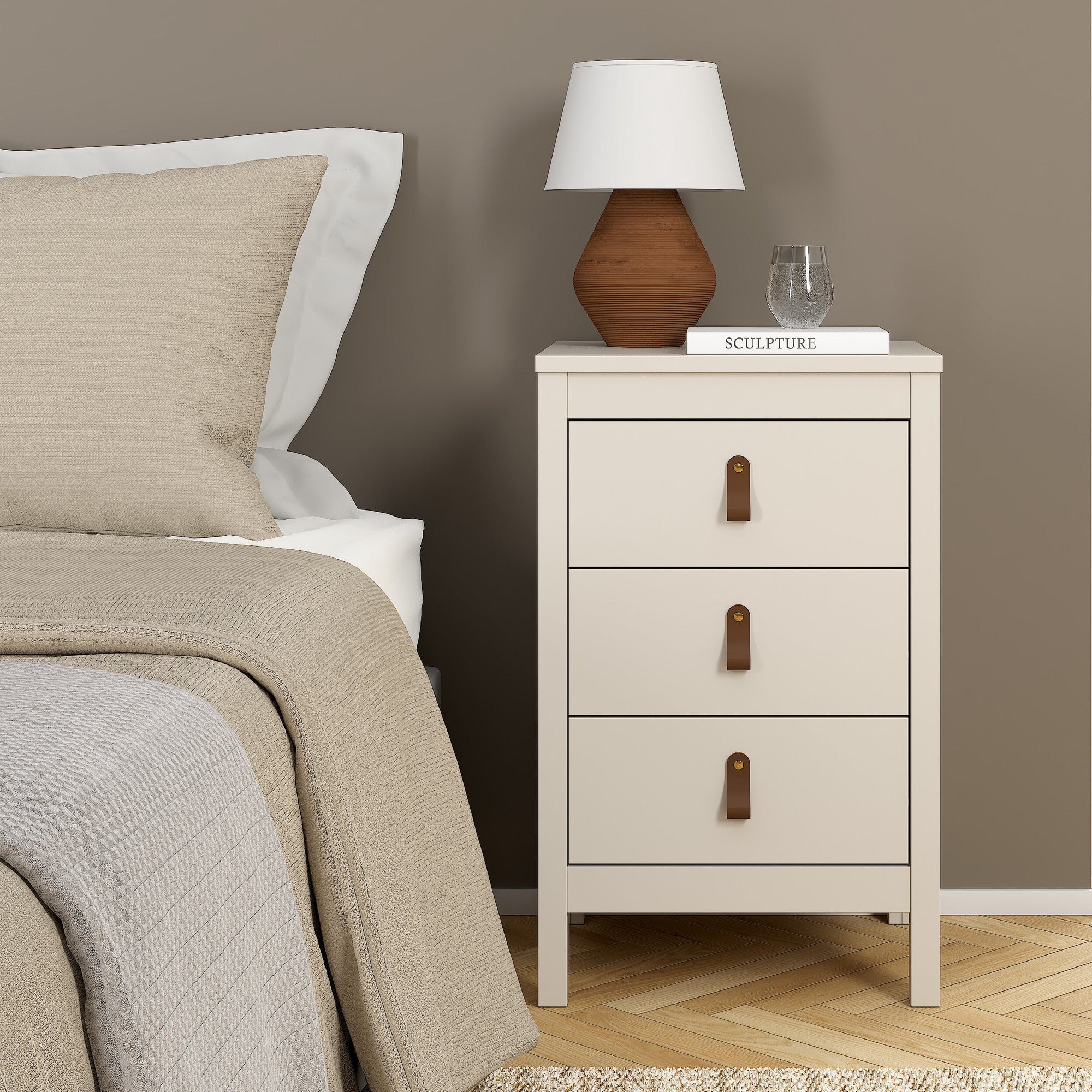 HALOK | שידת לילה 44/40 ס"מ, עם 3 מגירות - KUALA