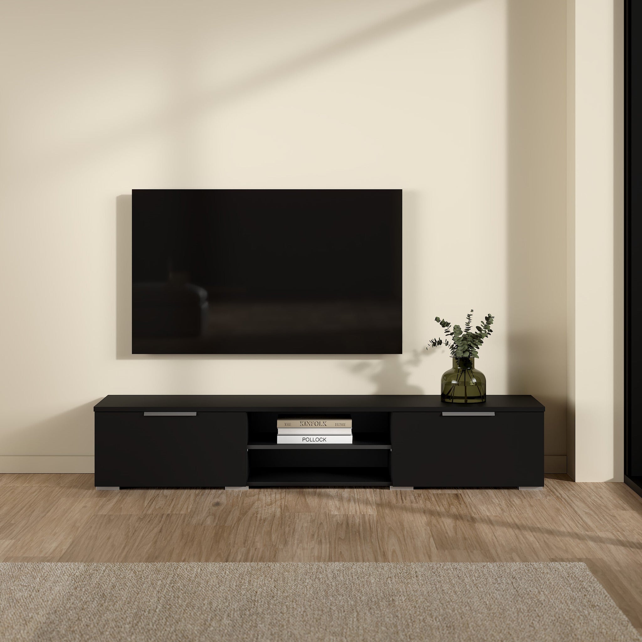 GROVEN | מזנון נורדי עם 2 מגירות ו-2 מדפים פתוחים - KUALA