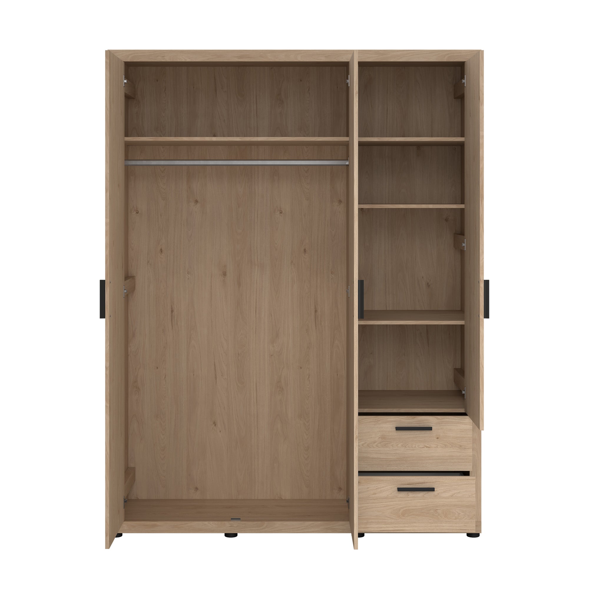 ORNVA | ארון 3 דלתות ו-2 מגירות, בחיפוי מלמין