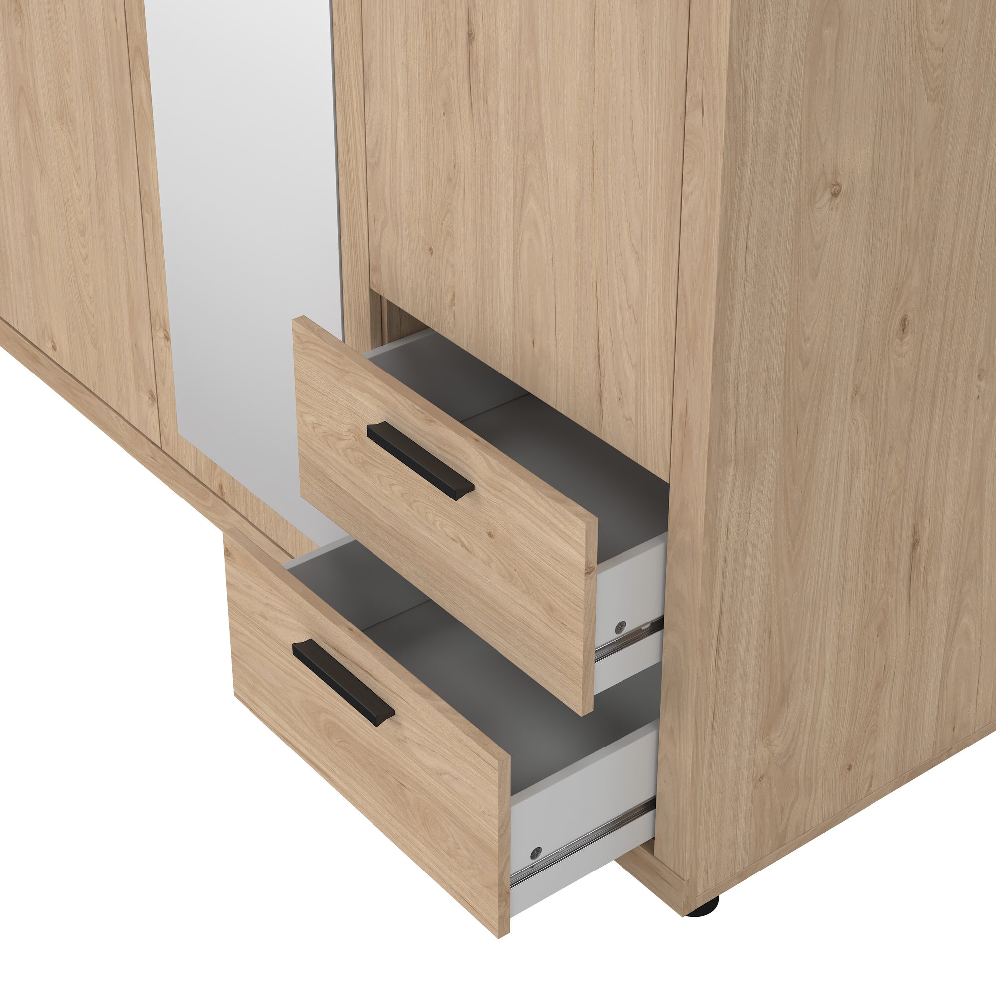 ORNVA | ארון 3 דלתות ו-2 מגירות, בחיפוי מלמין