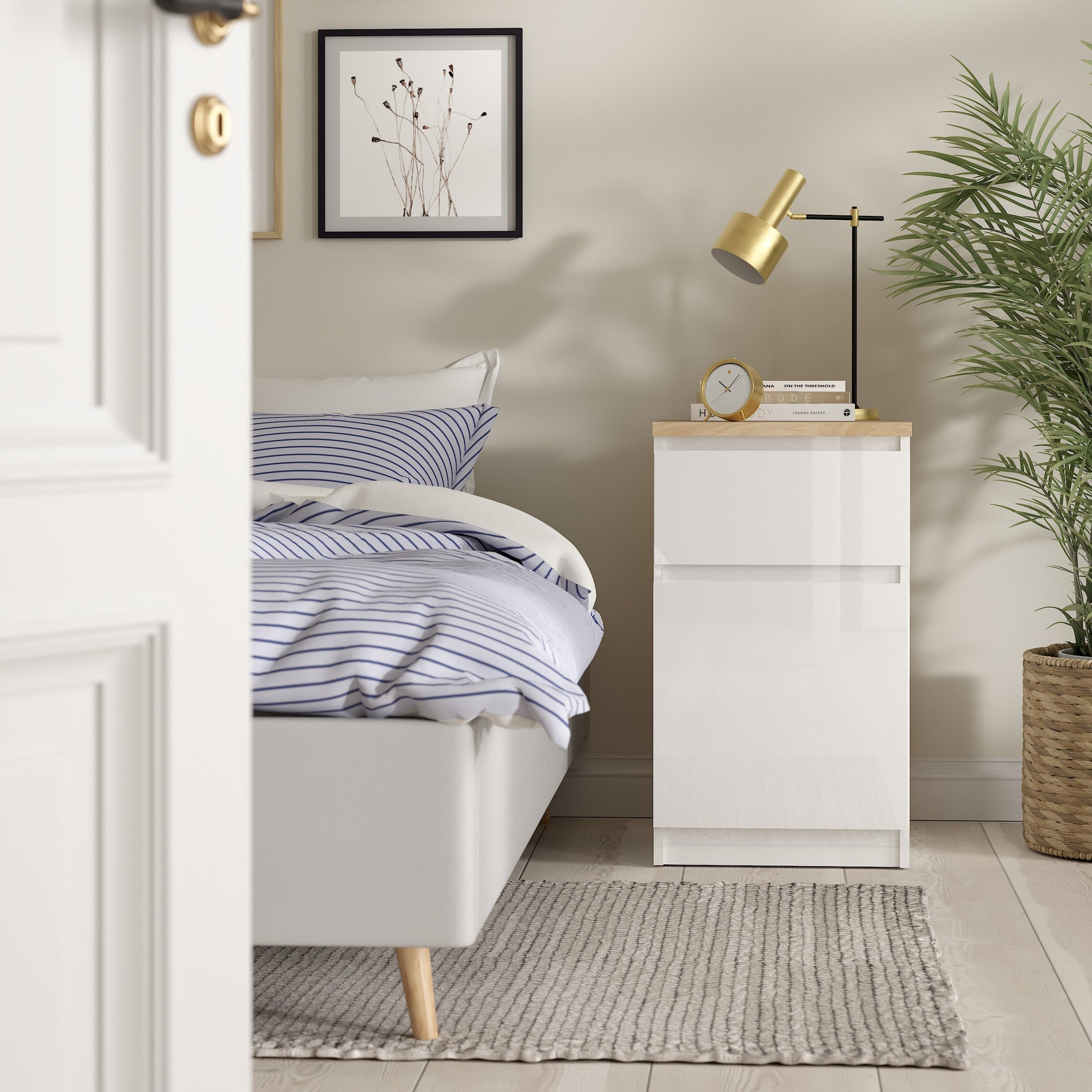 CLOUDI | שידת לילה 40/40 ס"מ, עם מגירה ודלת - KUALA