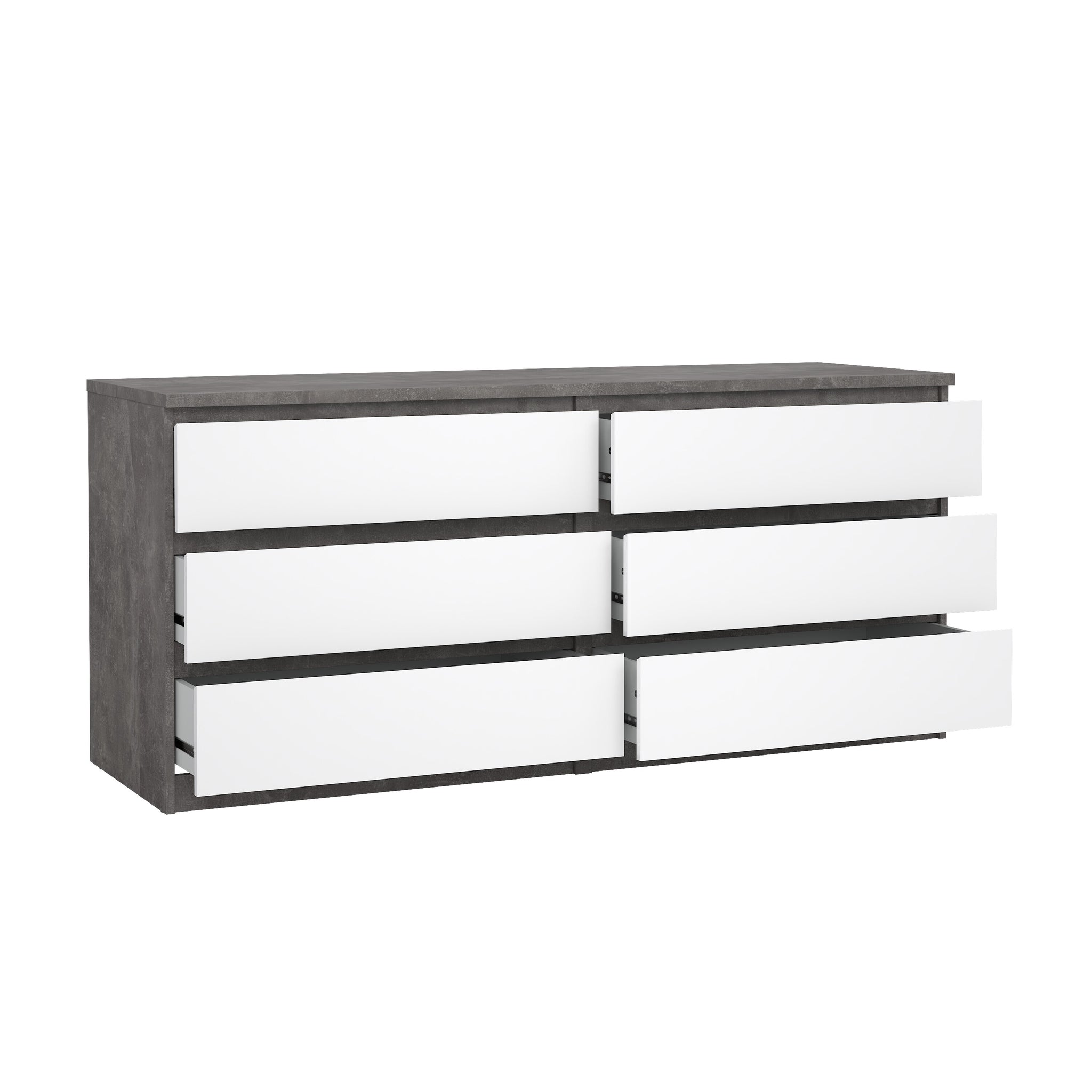 ROMID | שידת אחסון ממלמין, עם 6 מגירות