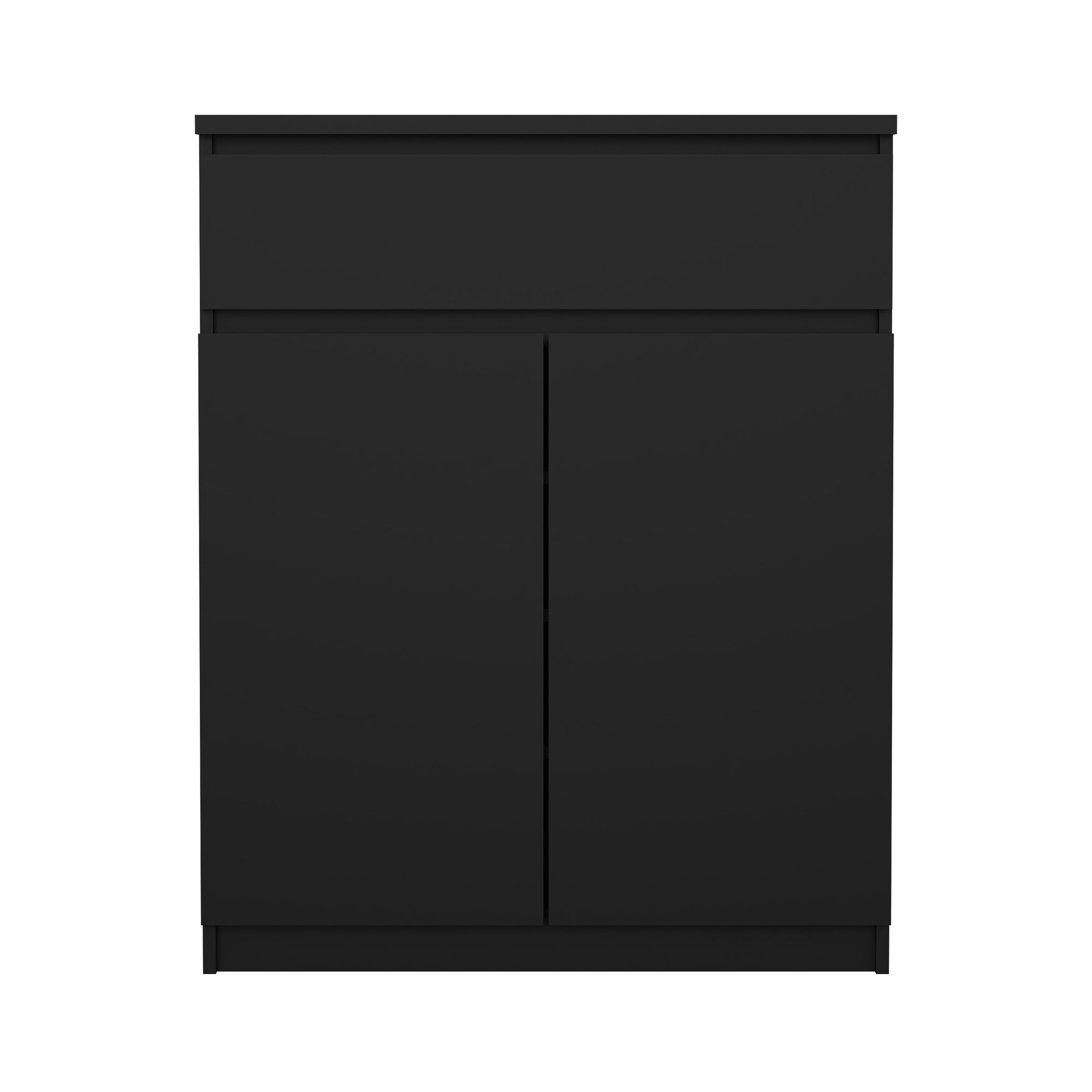 SOLVEVI | שידת אחסון ממלמין, עם מגירה ומדפים סגורים