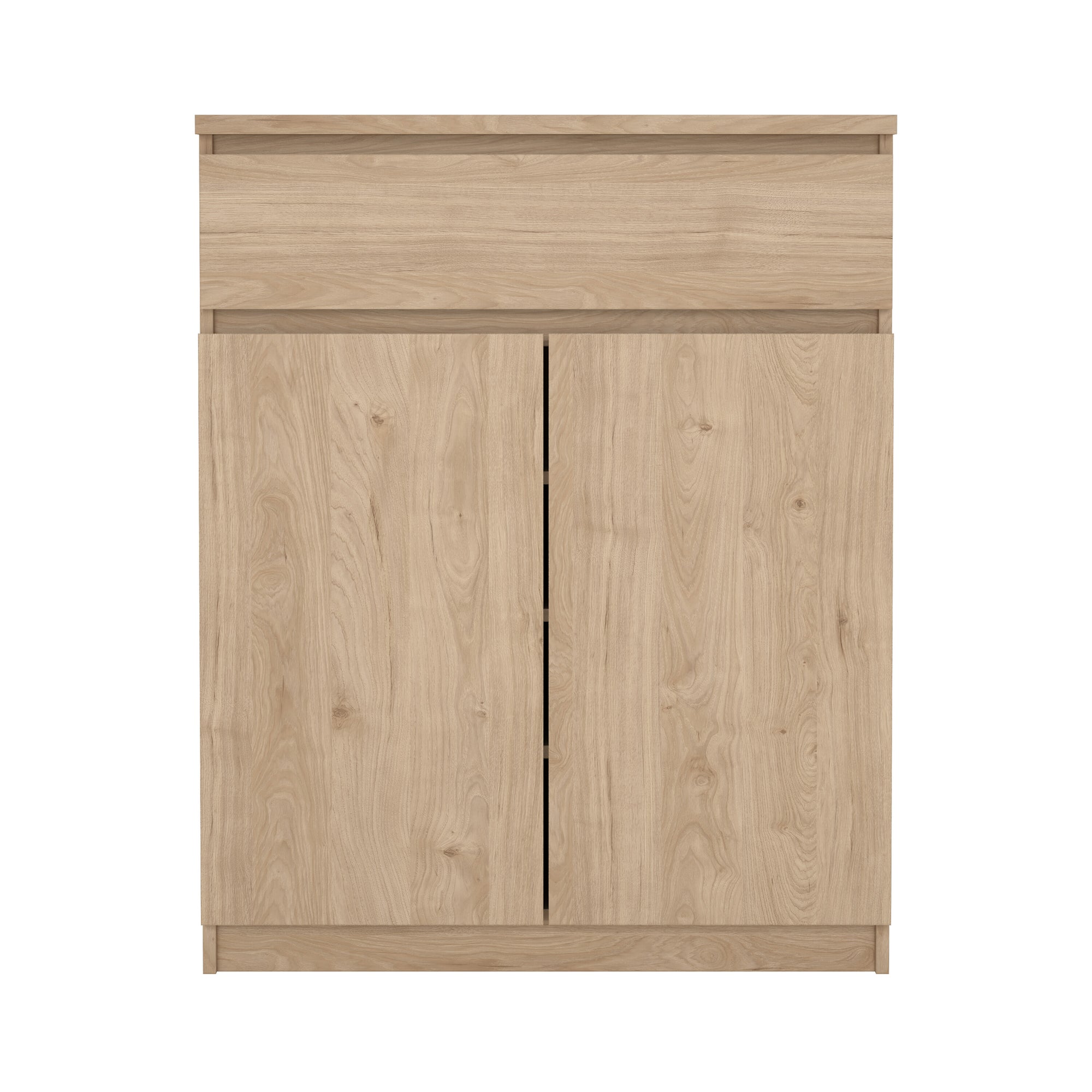 SOLVEVI | שידת אחסון ממלמין, עם מגירה ומדפים סגורים