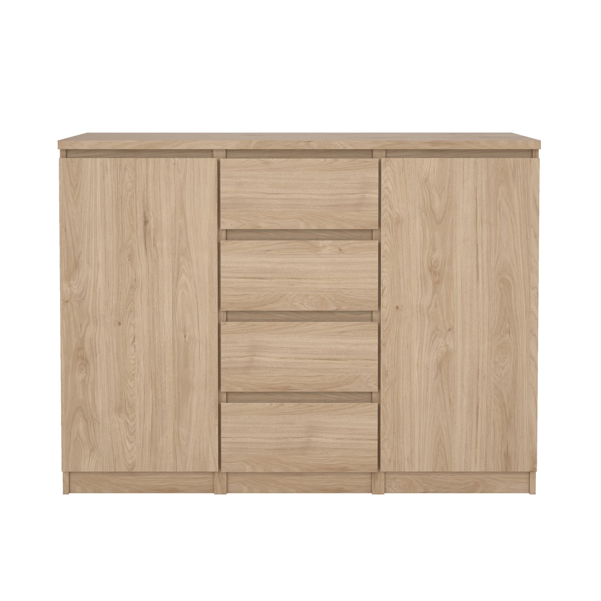 DAVIG | שידת אחסון ממלמין, עם מגירה ומדפים סגורים