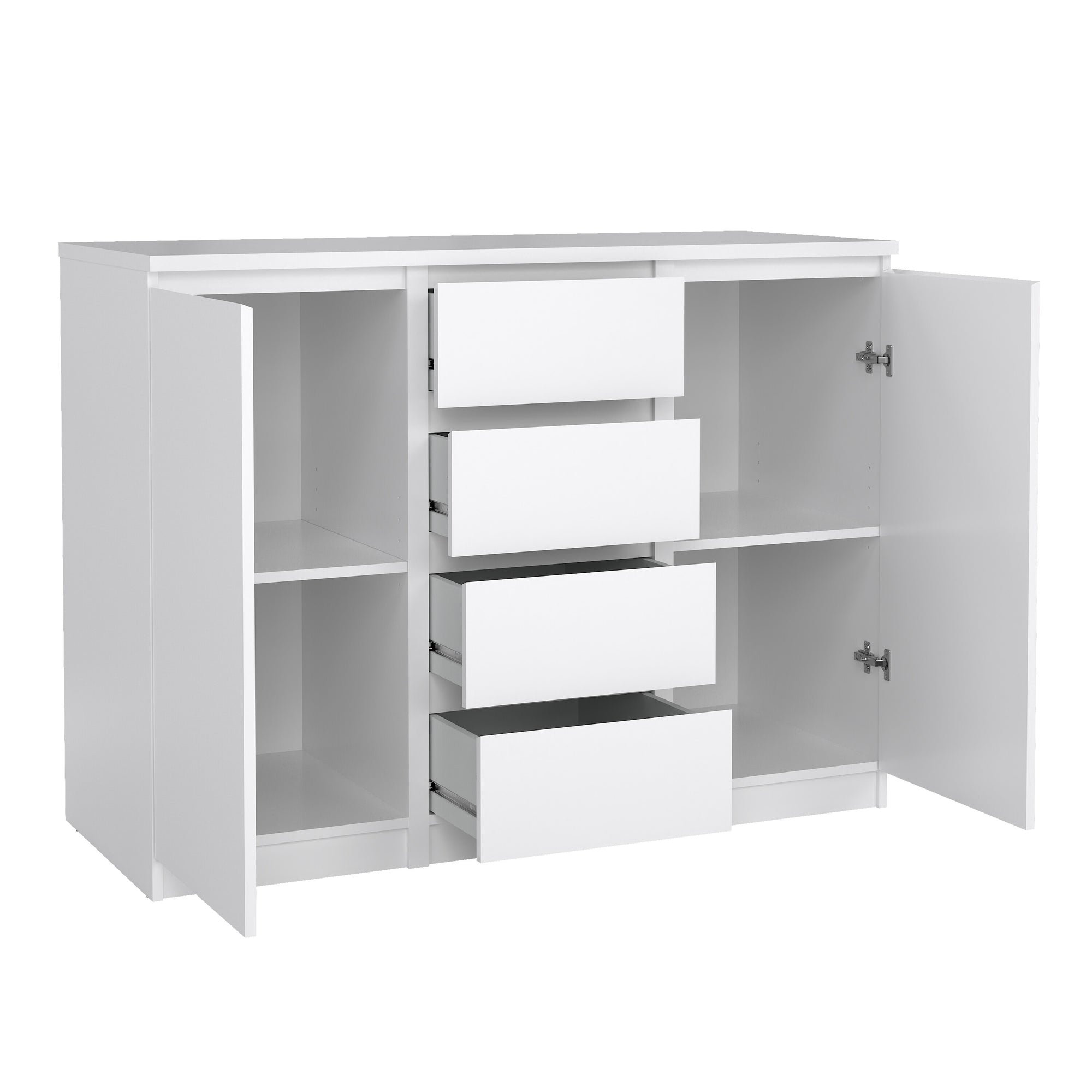 DAVIG | שידת אחסון ממלמין, עם מגירה ומדפים סגורים