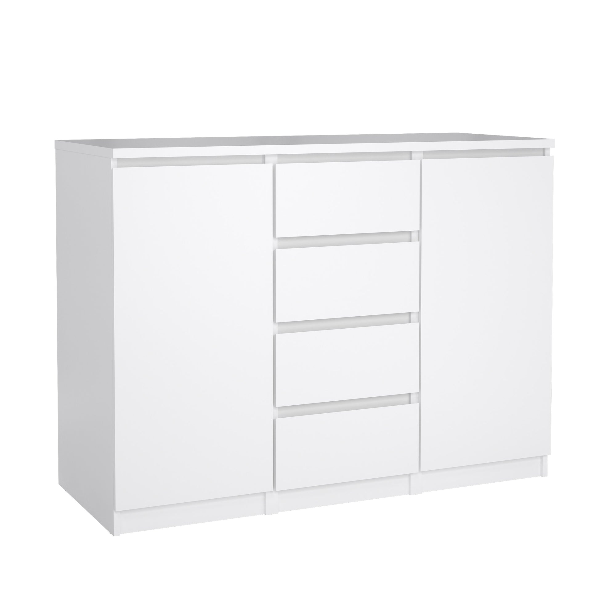 DAVIG | שידת אחסון ממלמין, עם מגירה ומדפים סגורים