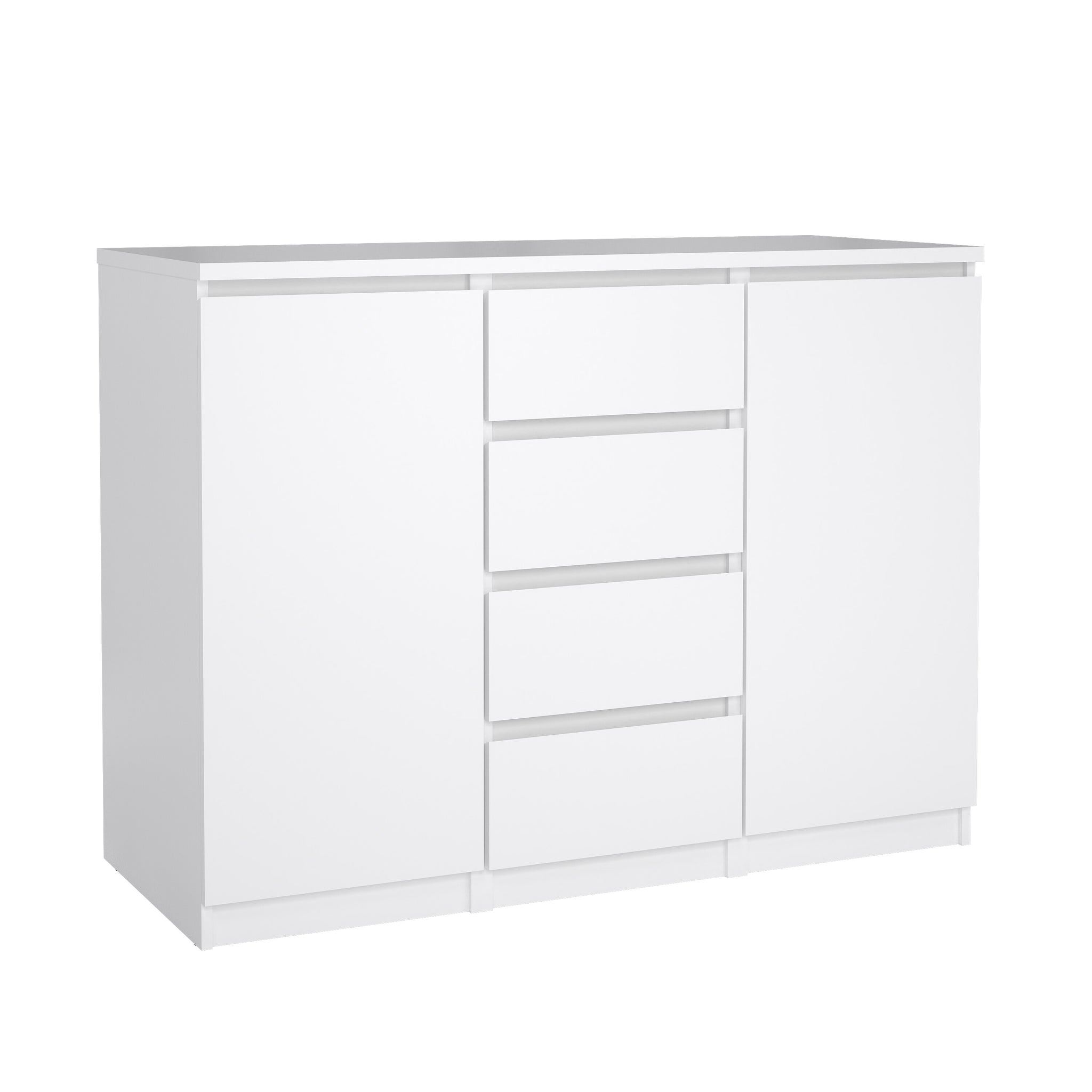 DAVIG | שידת אחסון ממלמין, עם מגירה ומדפים סגורים