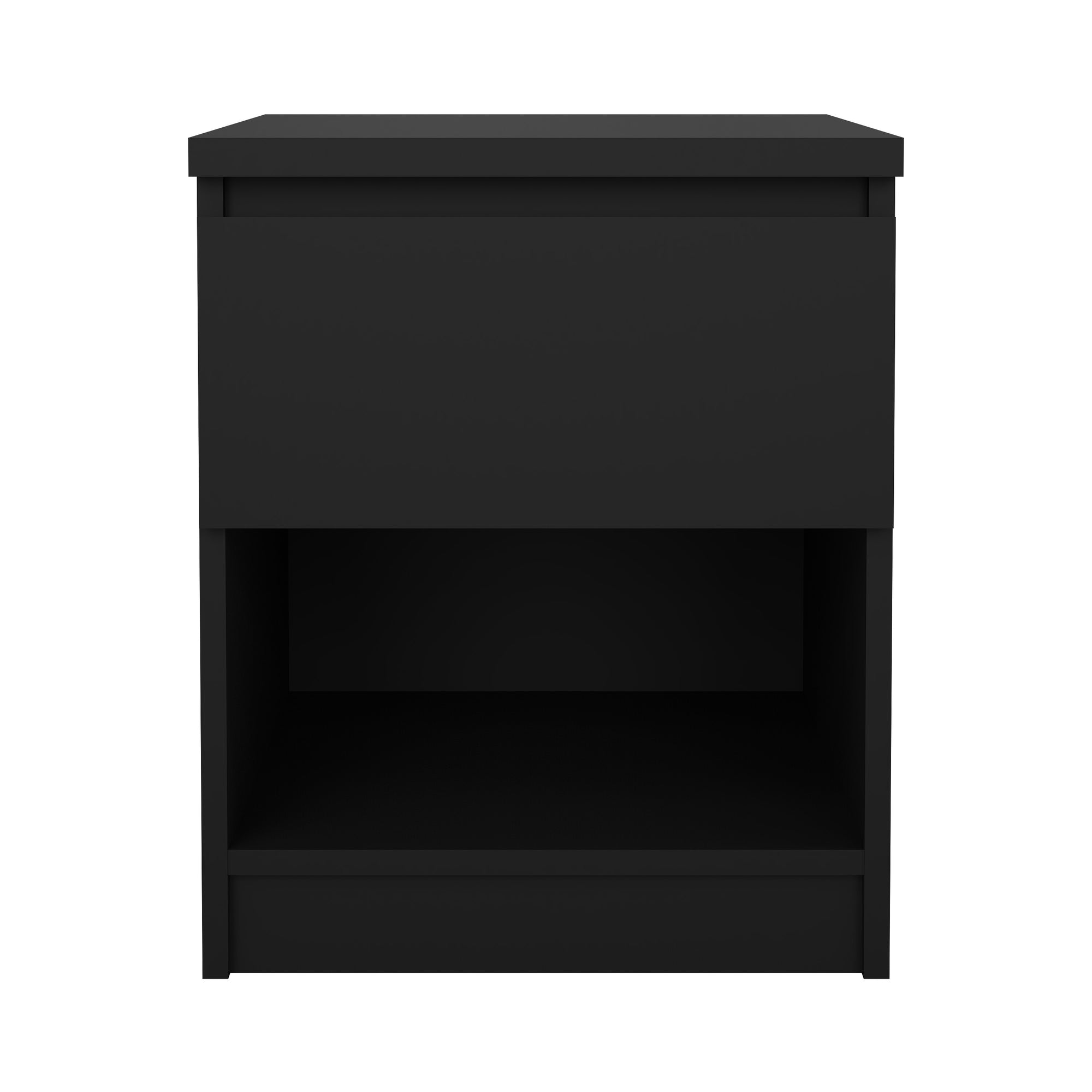 STENLEV | שידת לילה ממלמין 40/40 ס"מ, עם מגירה ומדף פתוח