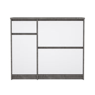 בטון אפור בשילוב לבן