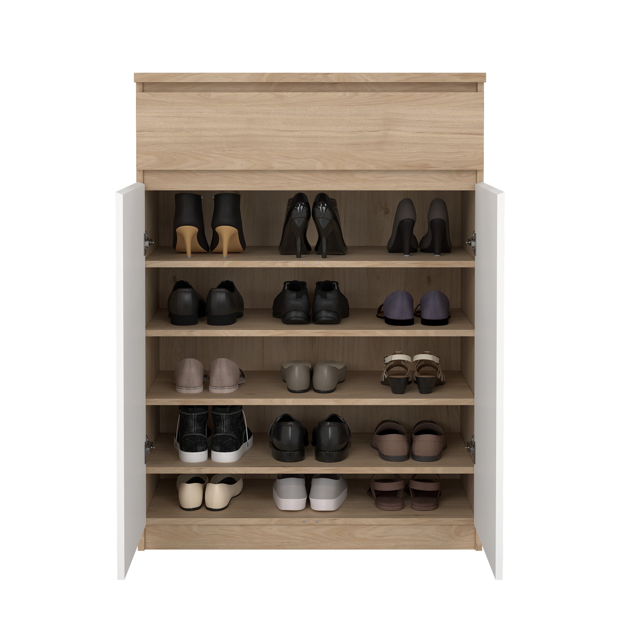 GORMI | ארון נעליים ממלמין, עם מדפים ומגירה